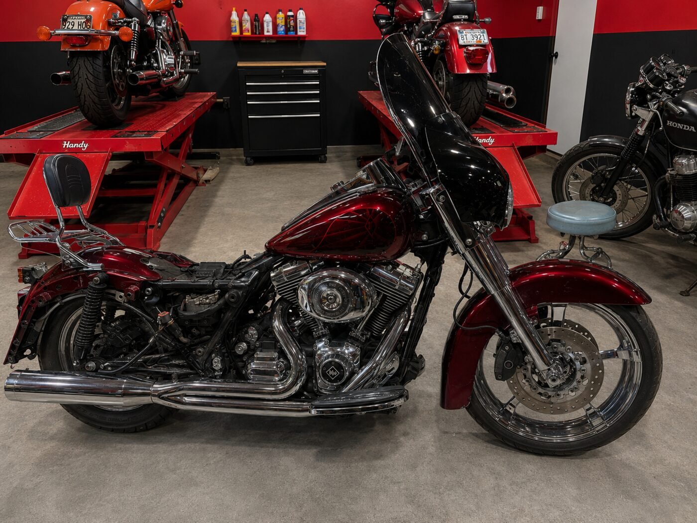 Custom Road King motorcycle